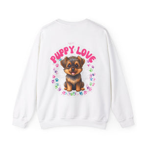 Puppy Love Unisex Crewneck Sweatshirt - Cute Dog Design for Animal Lovers