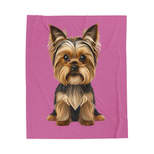 Load image into Gallery viewer, Yorkshire Terrier Plush Blanket - Cozy Pet Lover Gift
