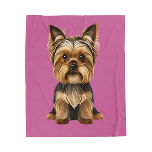 Yorkshire Terrier Plush Blanket - Cozy Pet Lover Gift