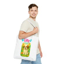Load image into Gallery viewer, Personalized Dog Tote Bag – Custom Name Pet Tote – Cute Gift for Pet Moms &amp; Animal Lovers
