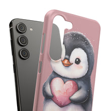 Load image into Gallery viewer, Cute Penguin Love Slim Phone Case - Perfect for Valentine’s Day &amp; Animal Lovers
