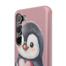 Load image into Gallery viewer, Cute Penguin Love Slim Phone Case - Perfect for Valentine’s Day &amp; Animal Lovers
