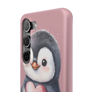 Cute Penguin Love Slim Phone Case - Perfect for Valentine’s Day & Animal Lovers