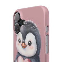 Load image into Gallery viewer, Cute Penguin Love Slim Phone Case - Perfect for Valentine’s Day &amp; Animal Lovers
