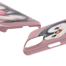 Load image into Gallery viewer, Cute Penguin Love Slim Phone Case - Perfect for Valentine’s Day &amp; Animal Lovers
