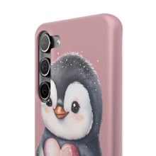 Load image into Gallery viewer, Cute Penguin Love Slim Phone Case - Perfect for Valentine’s Day &amp; Animal Lovers
