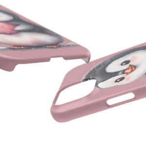 Cute Penguin Love Slim Phone Case - Perfect for Valentine’s Day & Animal Lovers