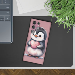 Cute Penguin Love Slim Phone Case - Perfect for Valentine’s Day & Animal Lovers