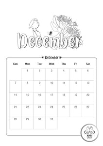 2025 Colouring Calendar Printables