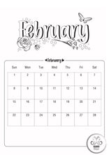 Load image into Gallery viewer, 2026 Colouring Calendar Printables
