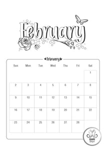 2025 Colouring Calendar Printables