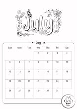 Load image into Gallery viewer, 2026 Colouring Calendar Printables
