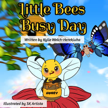 Load image into Gallery viewer, Little Bees Busy Day Book with 3D Little Bee with Honey Pot
