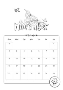 2025 Colouring Calendar Printables