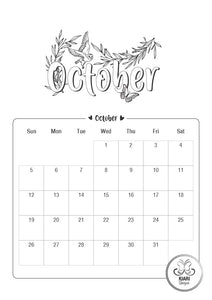 2025 Colouring Calendar Printables